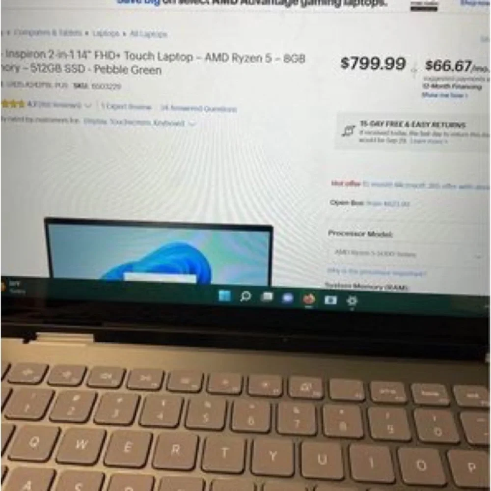 DELL Inspiron 2-in-1 TOUCHSCREEN laptop, 8GB, backlit keyboard, 512 GB SSD